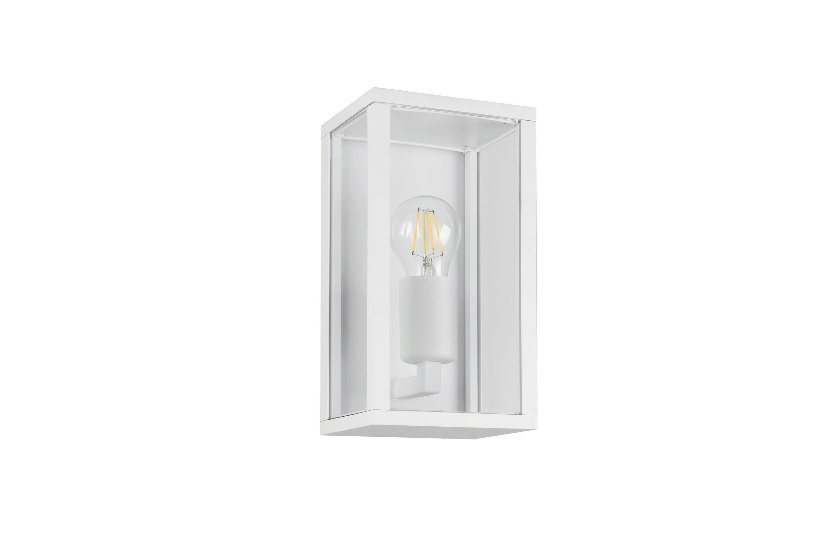 AUSSENWANDLEUCHTE - Klar/Weiss, Basics, Glas/Metall (14/14/26cm) - Trio Leuchten