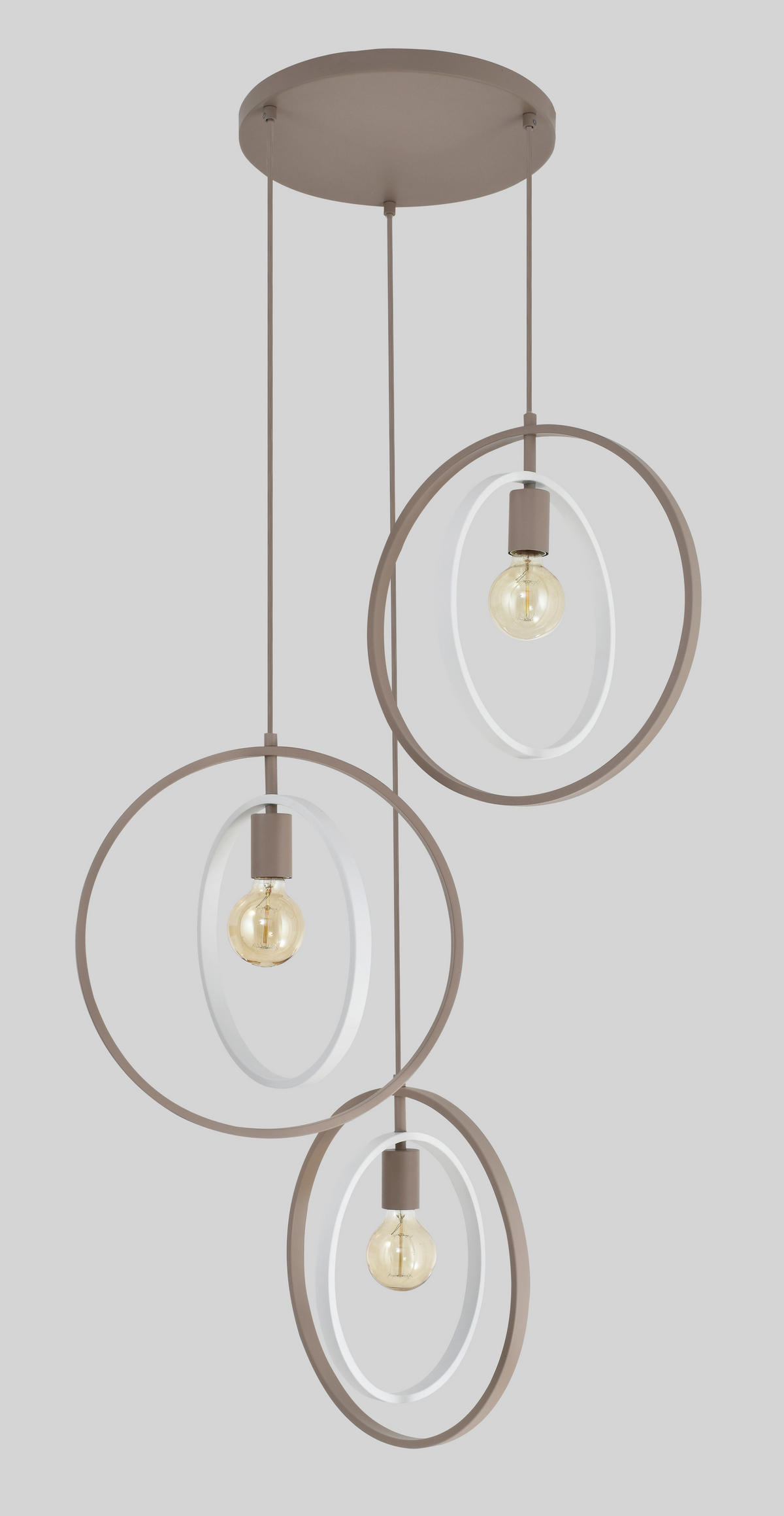 HÄNGELEUCHTE Montpellier 62/150/62 cm  - Sandfarben/Weiß, Design, Kunststoff/Metall (62/150/62cm)