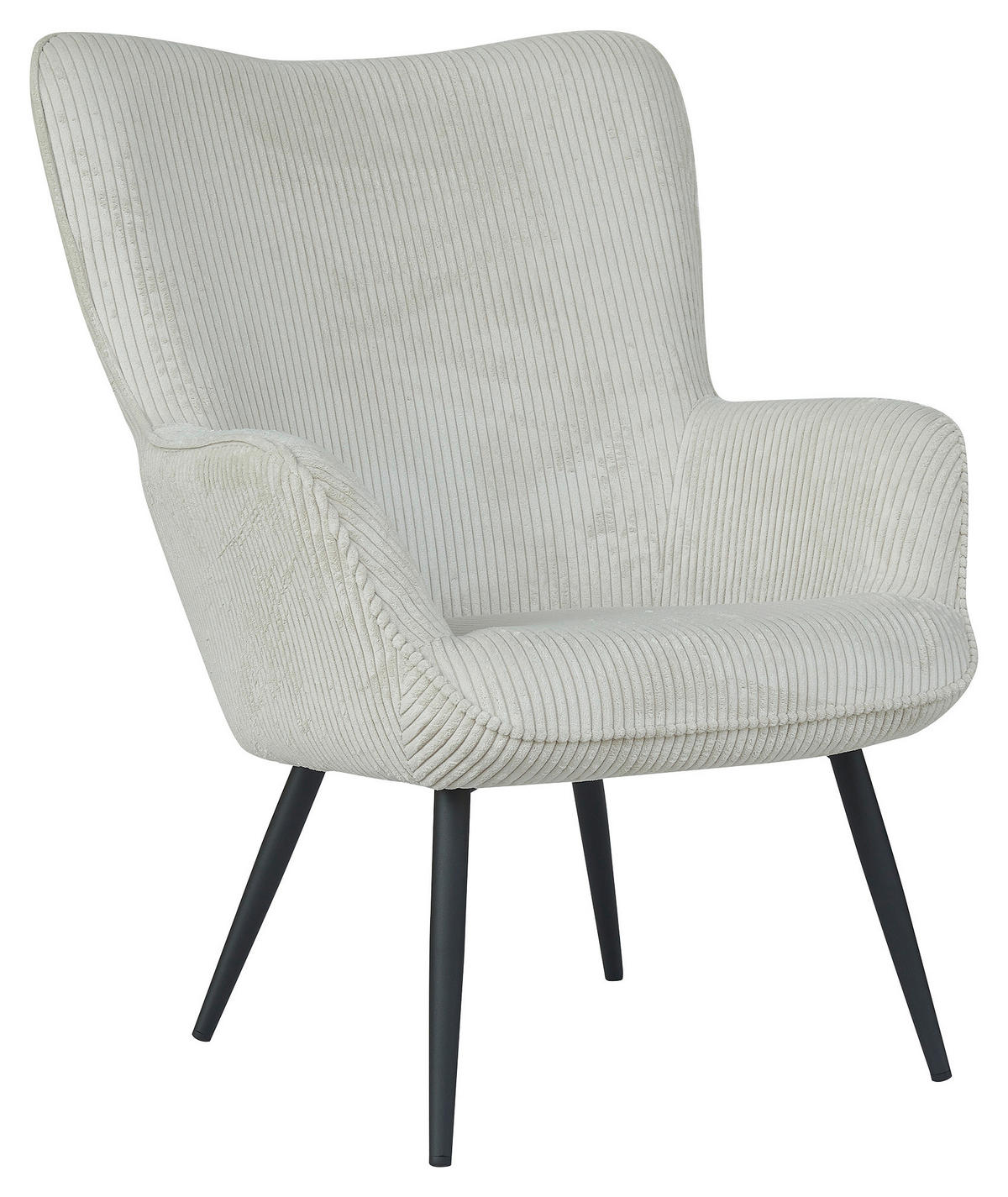 SESSELSET Cord    - Elfenbein/Schwarz, Basics, Textil/Metall - MID.YOU