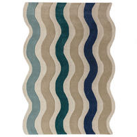 WOLLTEPPICH 200/290 cm Cascade Blau organisch  - Blau, Basics, Textil (200/290cm) - Flair Rugs