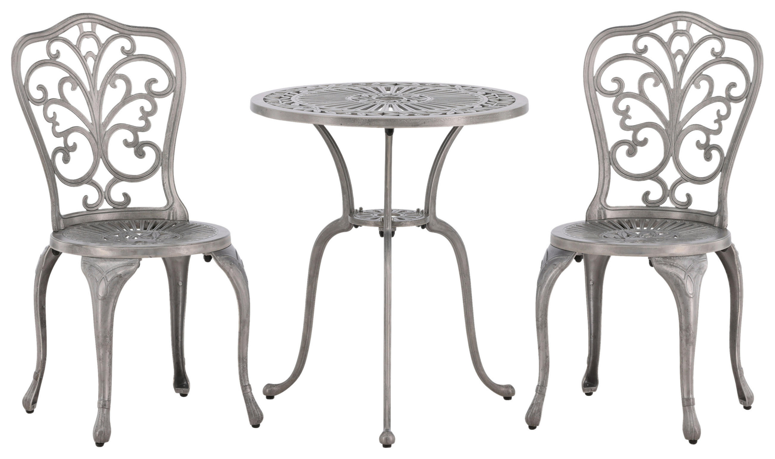 BALKONSET  3-teilig  - Silberfarben, KONVENTIONELL, Metall - Gardenson