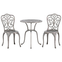 BALKONSET  3-teilig  - Silberfarben, KONVENTIONELL, Metall - Gardenson