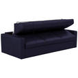 SCHLAFSOFA Bard in Echtleder Dunkelblau  - Schwarz/Dunkelblau, KONVENTIONELL, Leder/Kunststoff (206/81/96cm) - Novel