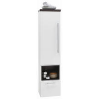 MIDISCHRANK 30/128/30 cm  - Chromfarben/Schwarz, Design, Glas/Holzwerkstoff (30/128/30cm) - Dieter Knoll