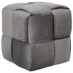 HOCKER in Textil Dunkelgrau  - Dunkelgrau, Trend, Textil (42/43/42cm) - Xora