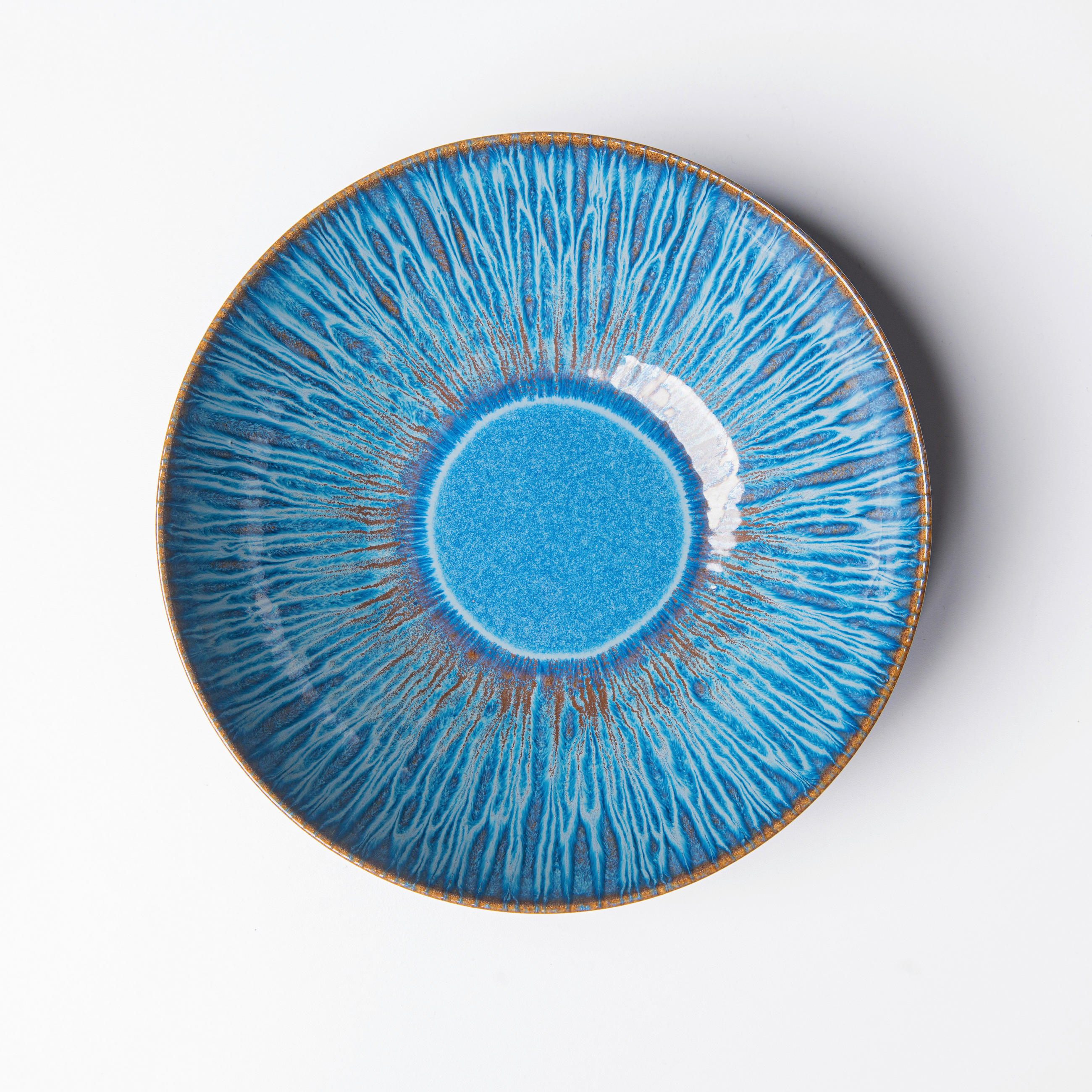 SUPPENTELLERSET Blau 4-teilig Steinzeug EISFALL  - Blau, Basics, Keramik (22,2/5cm) - Gipfelstück