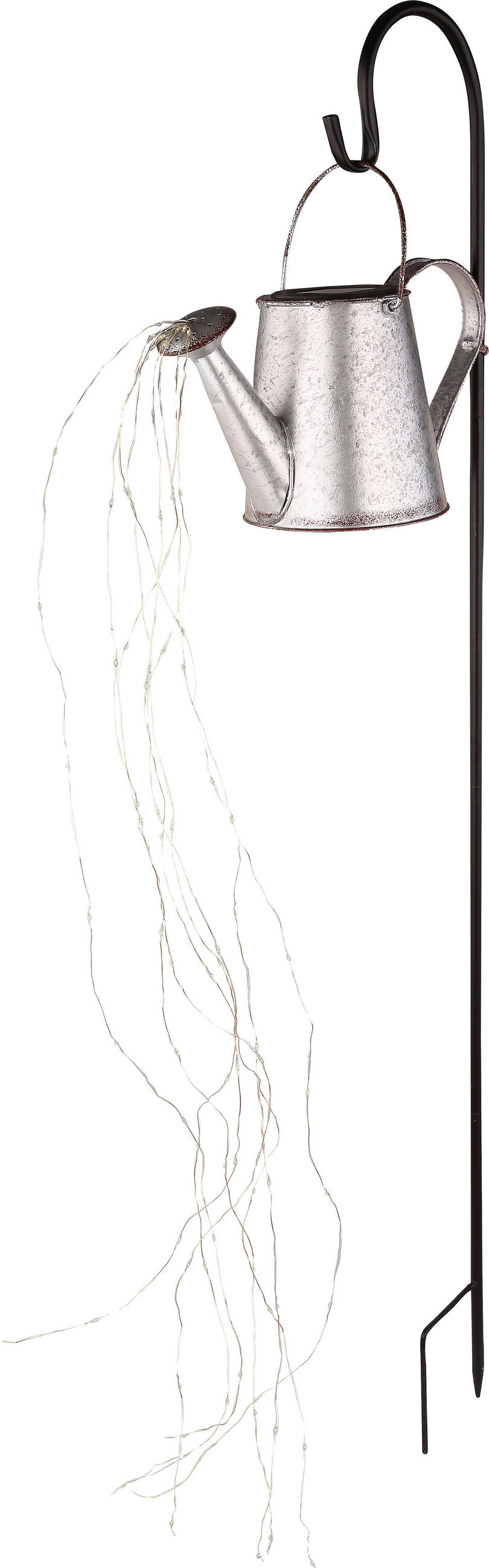 SOLARLEUCHTE Giesela 30/17/112 cm   - Transparent/Silberfarben, LIFESTYLE, Metall (30/17/112cm) - Ambia Garden