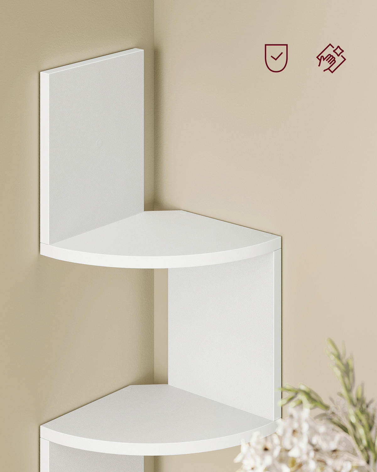 ECKREGAL - Weiß, Trend, Holzwerkstoff (20,1/126,1/20,1cm) - Boxxx