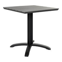 GARTENTISCH 70/72/70 cm Metall, Kunststoff Grau, Schwarz  - Schwarz/Grau, MODERN, Kunststoff/Metall (70/72/70cm) - MID.YOU
