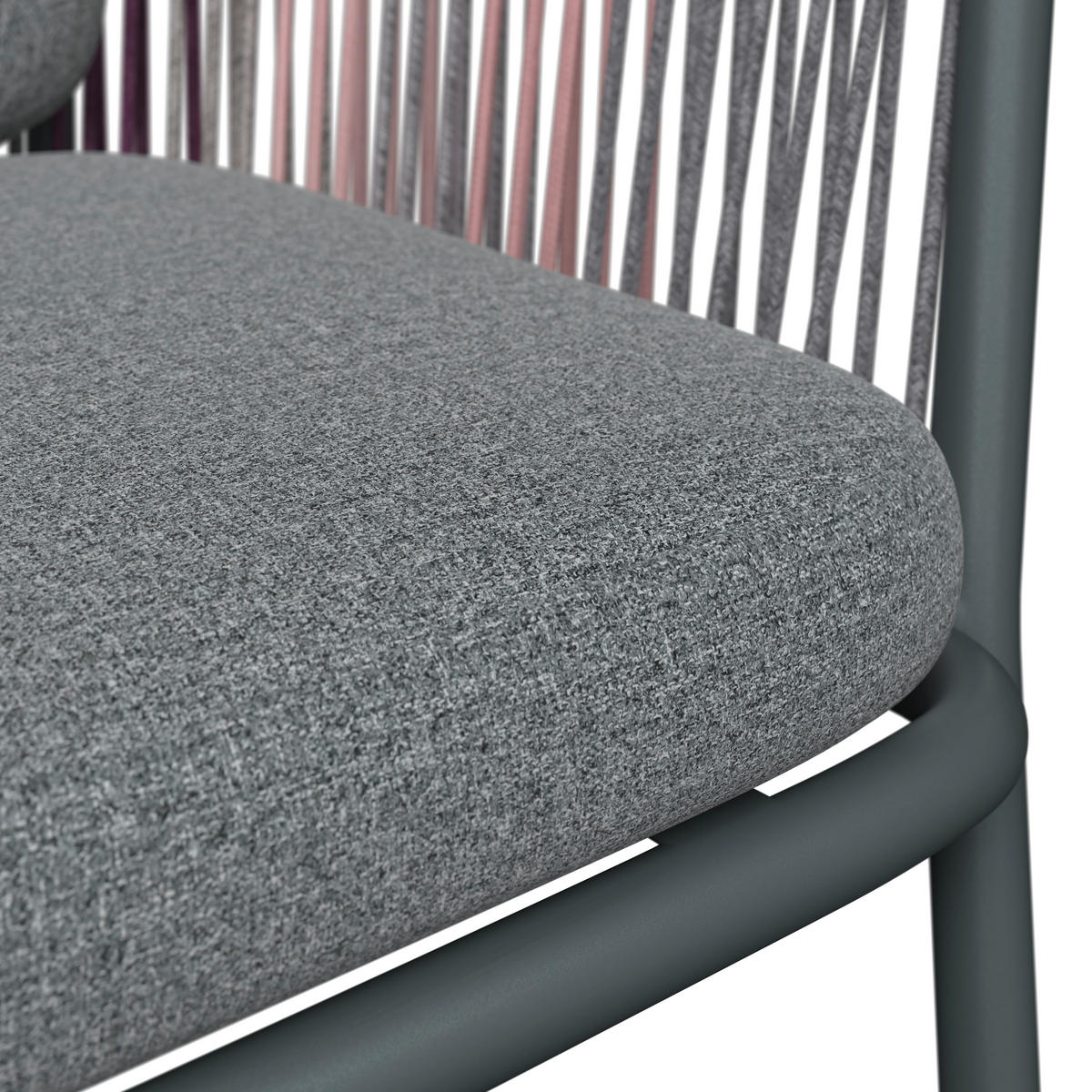 STAPELSESSEL in Metall, Textil Lila, Dunkelgrau  - Dunkelgrau/Lila, Design, Textil/Metall (58,5/79,5/61,5cm) - Amatio