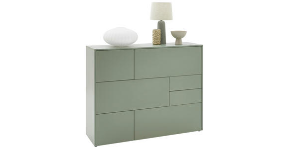 HIGHBOARD  in 139/109/41 cm  - Eichefarben/Schwarz, Design, Holzwerkstoff/Kunststoff (139/109/41cm) - Voleo