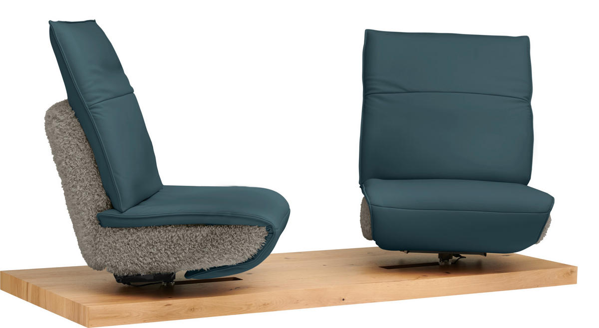 2-SITZER-SOFA  in Hochflor Echtleder Opal, Greige  - Greige/Opal, Design, Leder/Holz (240/65/104cm) - Koinor