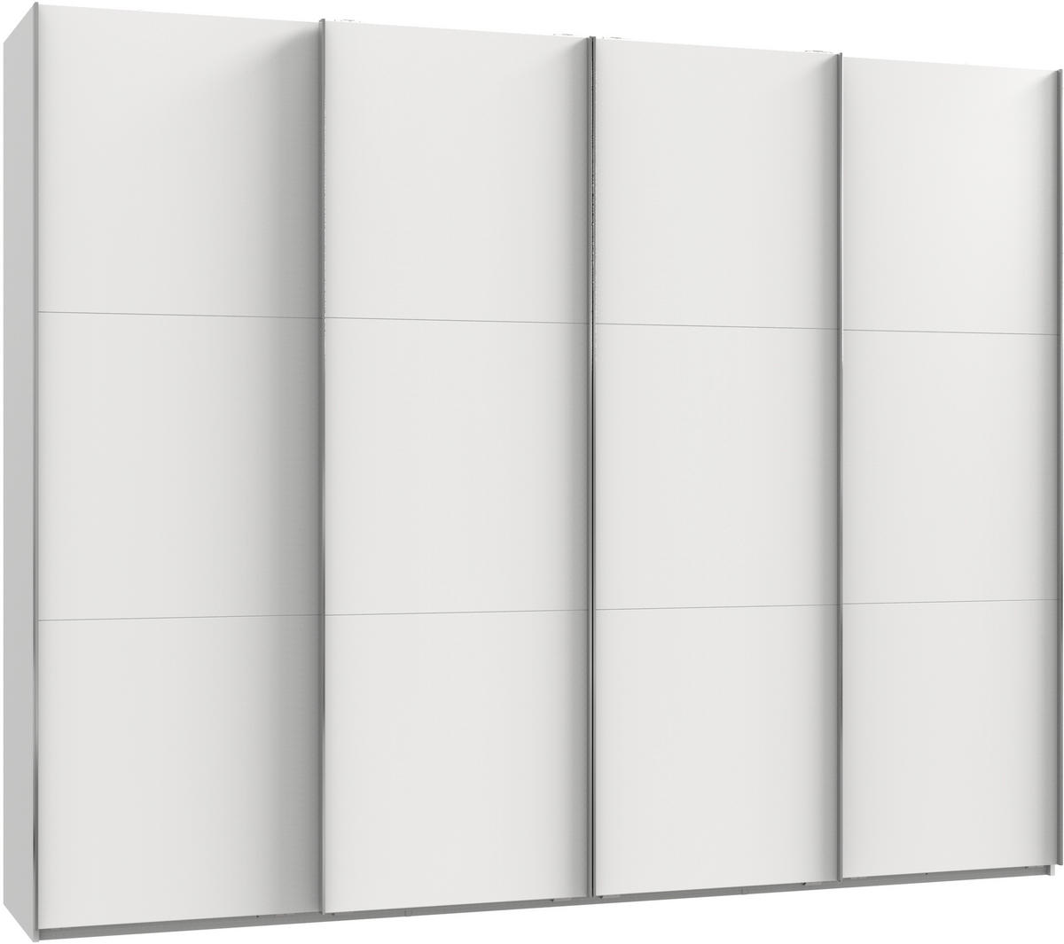 SCHWEBETÜRENSCHRANK in Weiss  - Chromfarben/Weiss, Modern, Holzwerkstoff (300/236/65cm) - MID.YOU