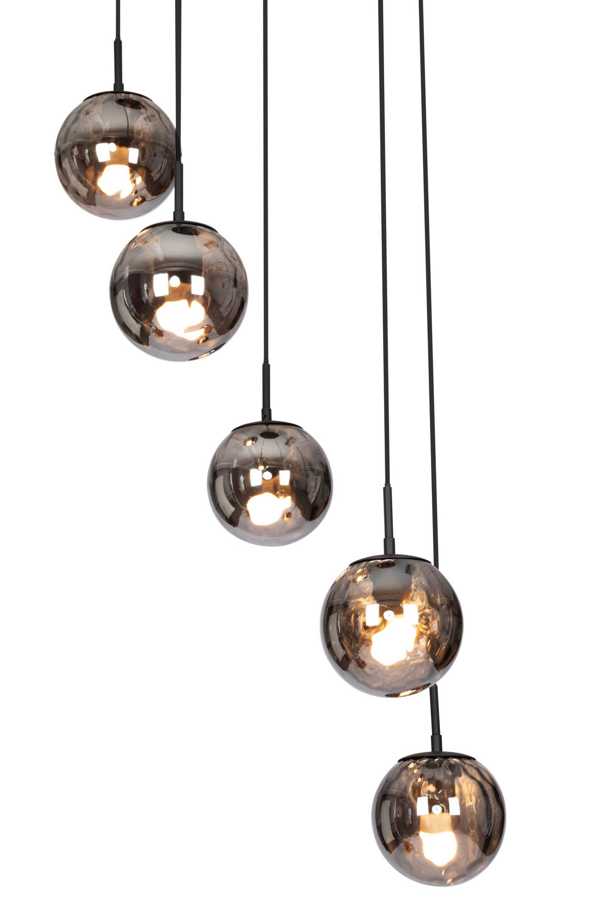 HÄNGELEUCHTE Dallas 53/150 cm   - Schwarz, Basics, Glas/Kunststoff (53/150cm) - Novel