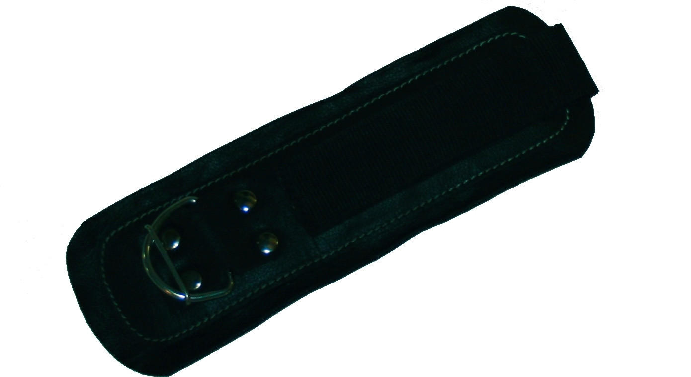 GEWICHTHEBERGÜRTEL  - Schwarz, KONVENTIONELL, Leder/Metall