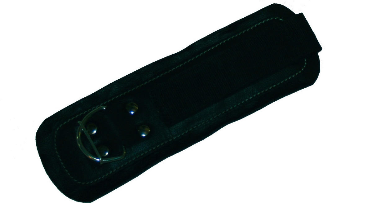 GEWICHTHEBERGÜRTEL  - Schwarz, KONVENTIONELL, Leder/Metall