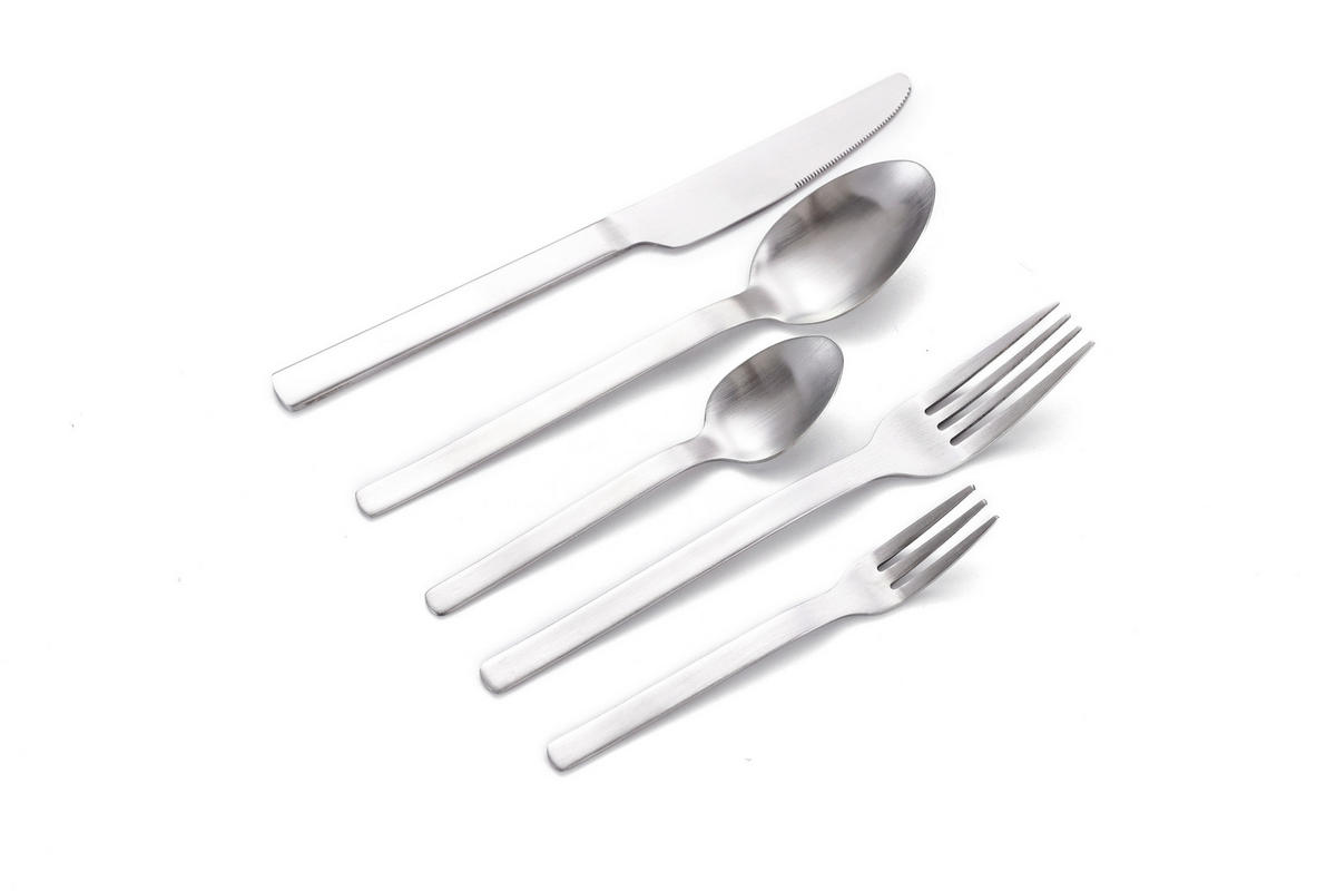 BESTECKSET Angelini 30-teilig Edelstahl  - Silberfarben, Basics, Metall (1,44kg) - Echtwerk
