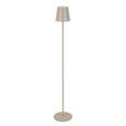 AKKU-STEHLEUCHTE 22/130 cm - Sandfarben, Design, Kunststoff/Metall (22/130cm) - Novel