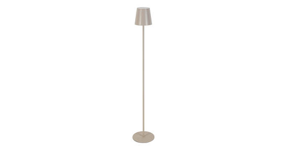 AKKU-STEHLEUCHTE 22/130 cm - Sandfarben, Design, Kunststoff/Metall (22/130cm) - Novel