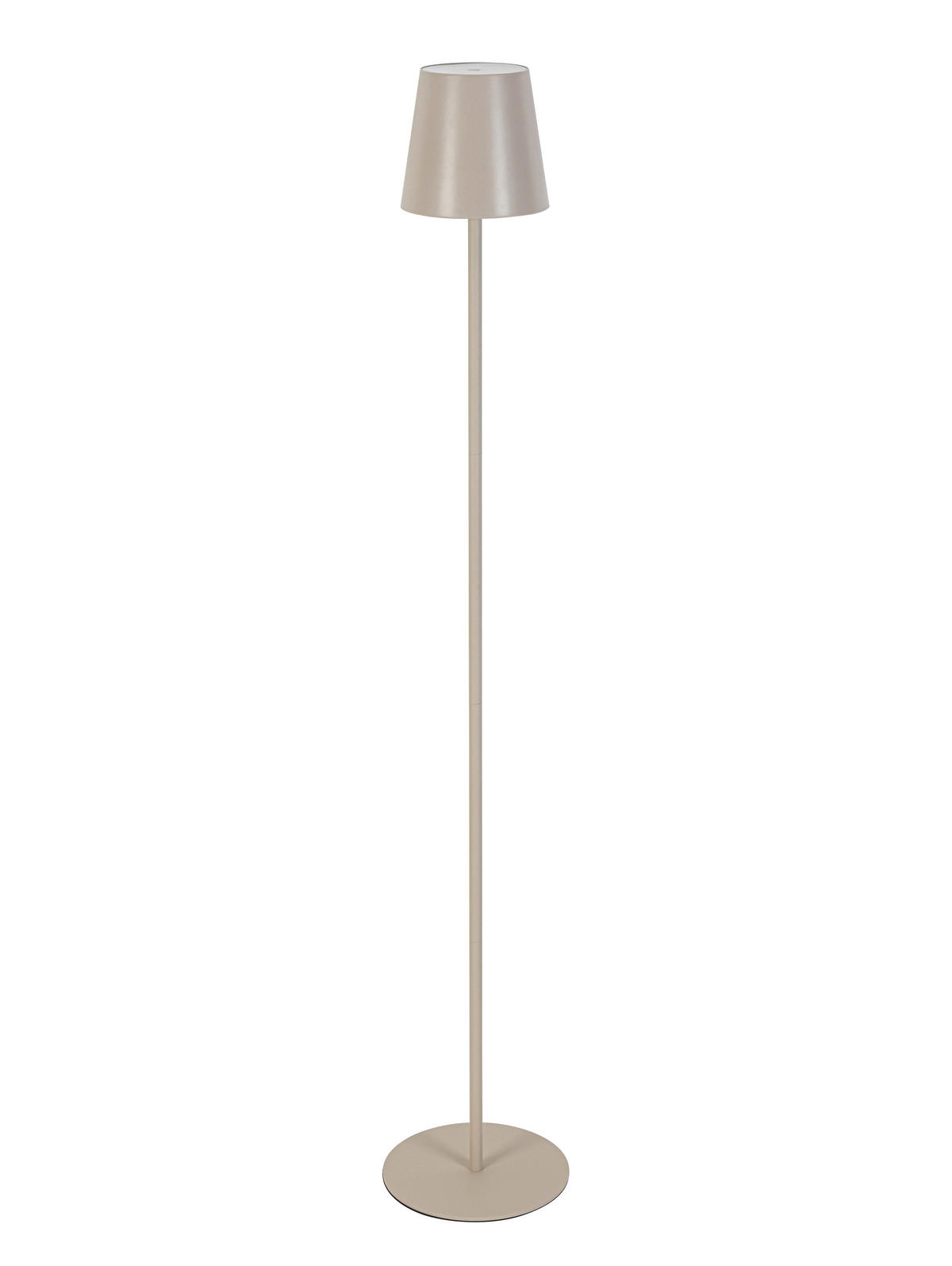 AKU STOJACÍ LAMPA, 22/130 cm  - pískové barvy, Design, kov/plast (22/130cm) - Novel