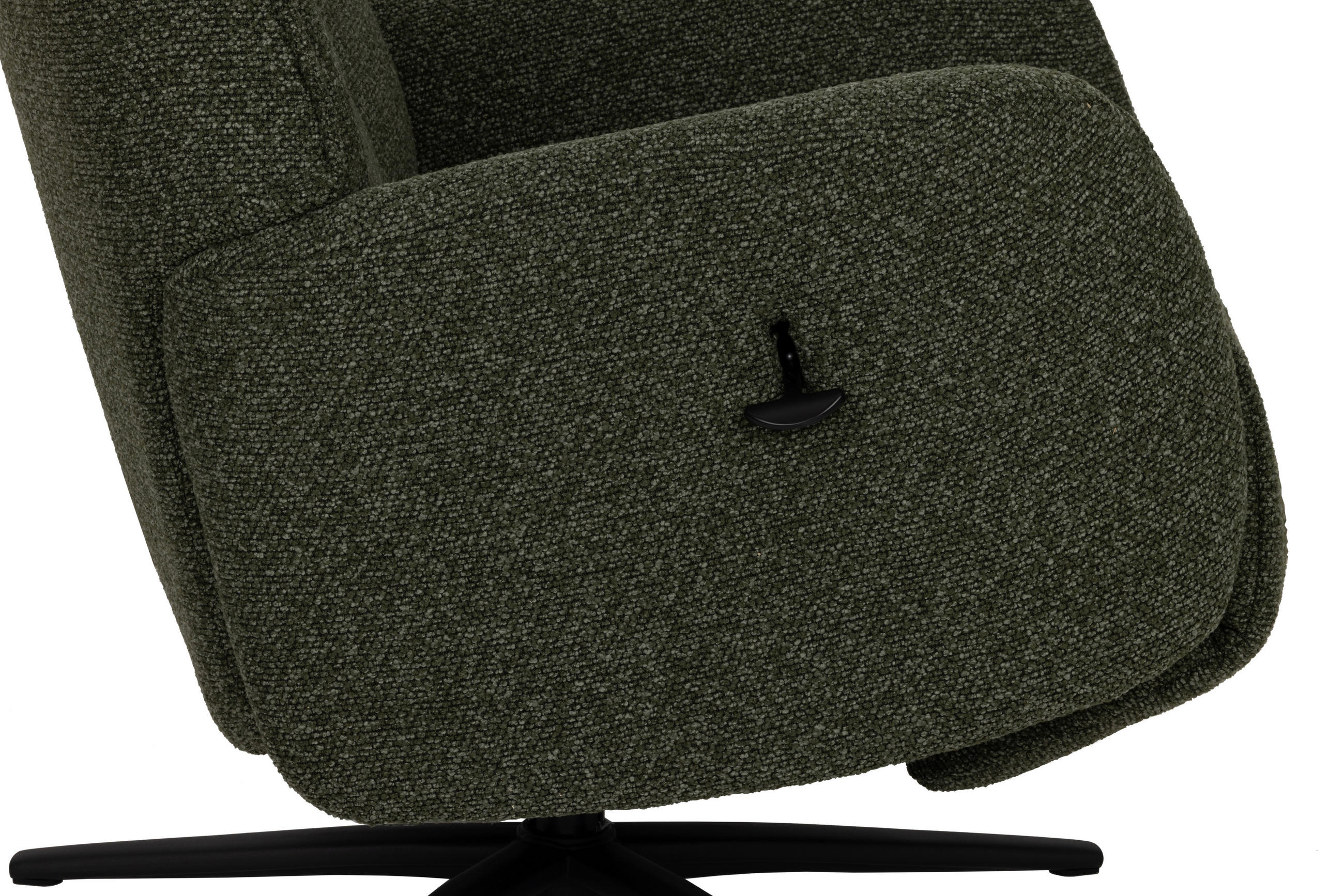 RELAXSESSEL Webstoff    - Dunkelgrün/Schwarz, Design, Holz/Textil (77/112/86cm) - Livetastic