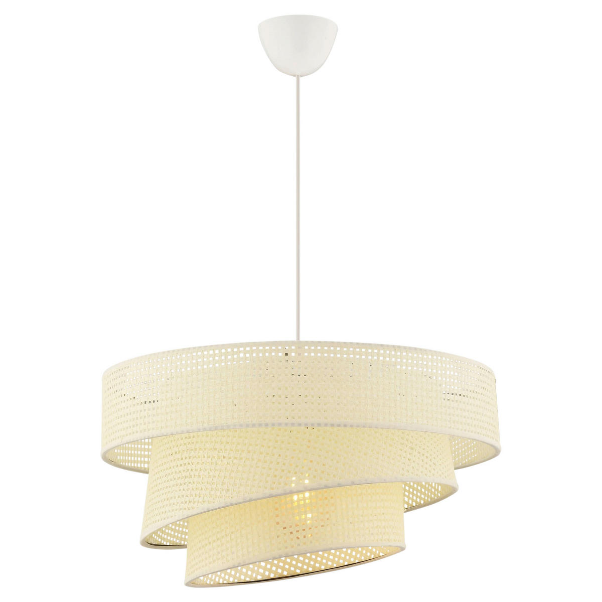 HÄNGELEUCHTE 40/72 cm   - Weiß, Design, Textil/Metall (40/72cm) - P & B