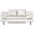 SCHLAFSOFA in Leder Weiß - Chromfarben/Weiß, MODERN, Leder/Metall (214/90/93cm) - Novel SCHLAFSOFA in Leder Weiß - Chromfarben/Weiß, MODERN, Leder/Metall (214/90/93cm) - Novel