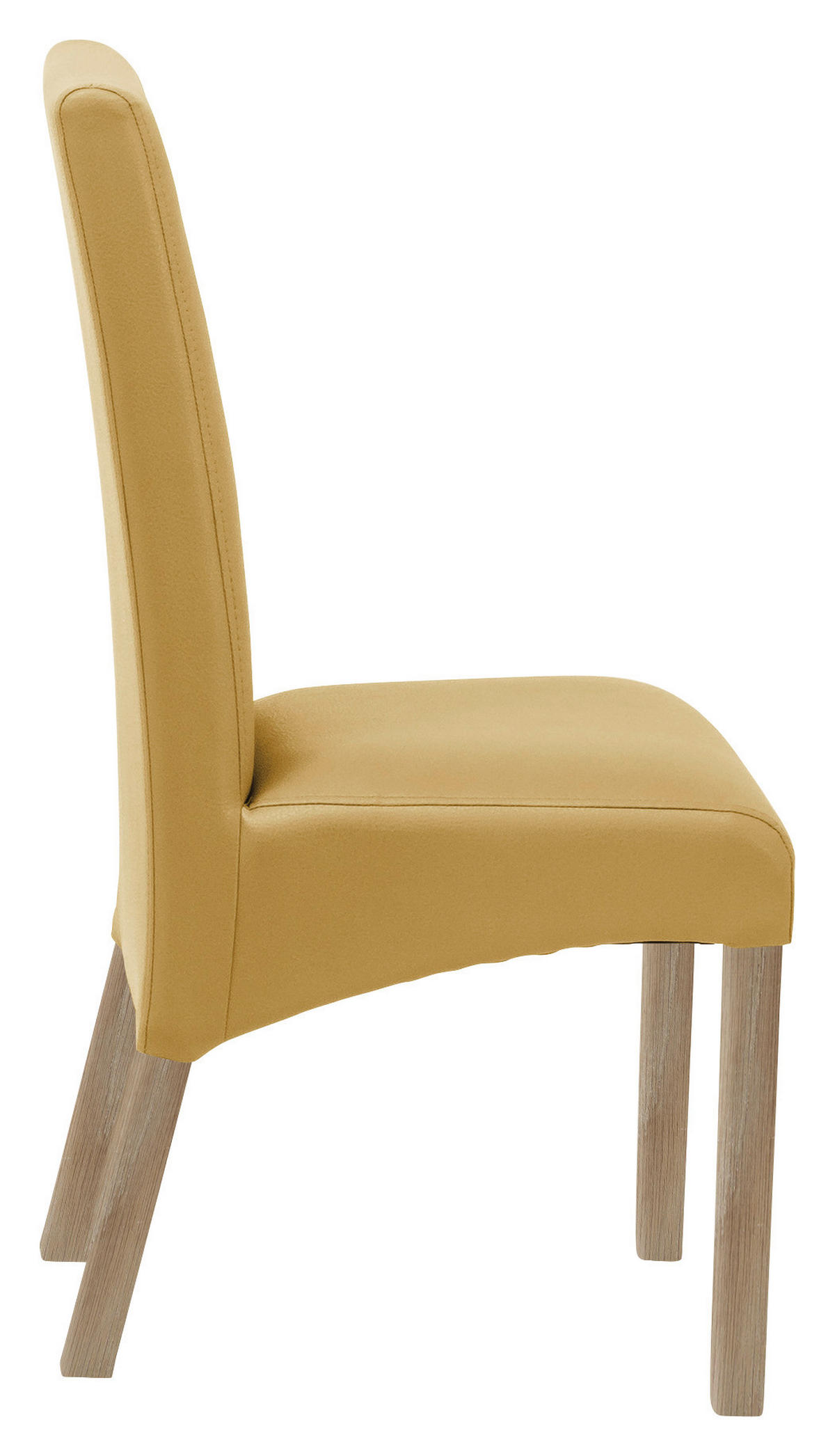 STUHL Lederlook Sonoma Eiche, Currygelb  - Currygelb/Sonoma Eiche, KONVENTIONELL, Holz/Textil (47/102/57cm) - Carryhome