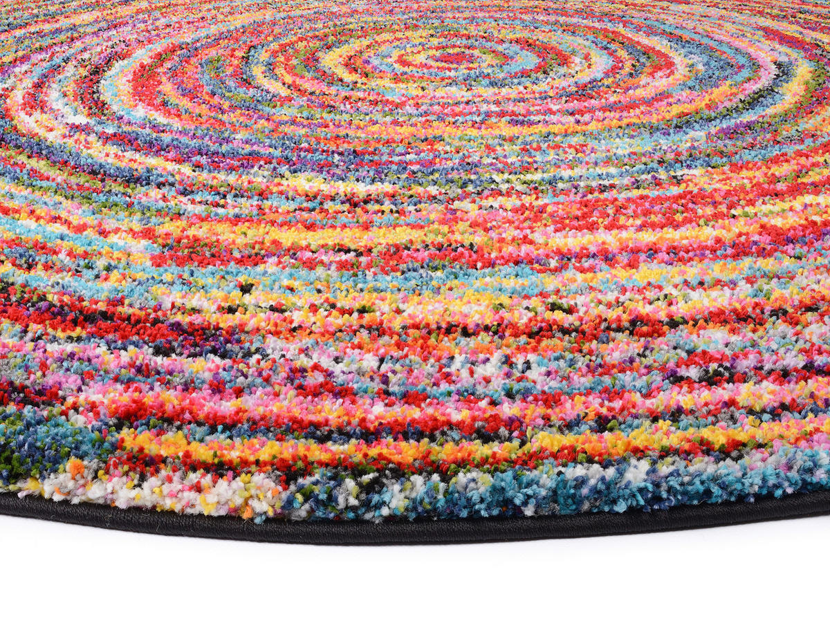 WEBTEPPICH 120 cm Sixteen round Multicolor  - Multicolor, Trend, Textil (120cm) - Novel