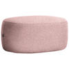 HOCKER in Textil Altrosa  - Schwarz/Altrosa, MODERN, Kunststoff/Textil (88/43/66cm) - Hom`in