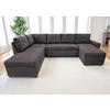 WOHNLANDSCHAFT TERMOLI Graubraun Cord  - Graubraun/Schwarz, Design, Kunststoff/Textil (212/297/155cm) - MID.YOU