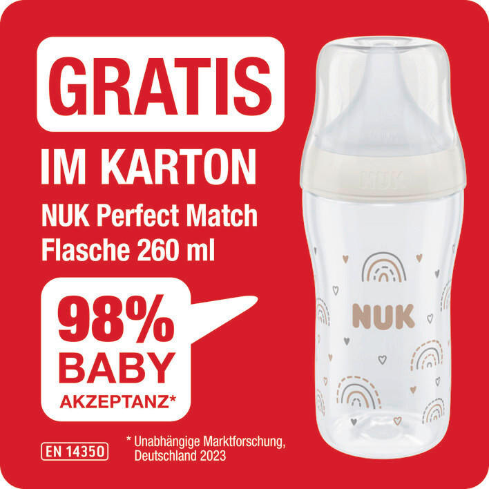 DAMPFSTERILISATOR Vario Express inkl. Perfect Match Flasche 260ml  - Basics (22,5/27/26,5cm) - NUK