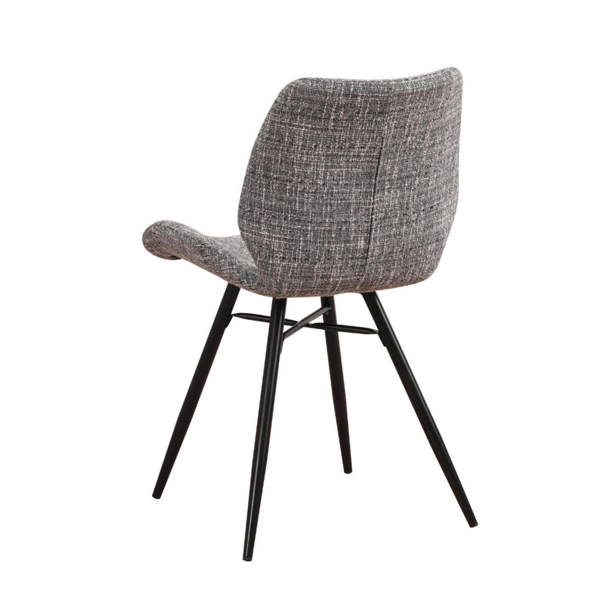 SADA STOLIČIEK 4 kus - čierna/sivá, Modern, kov/textil (47/82/55cm) - MID.YOU