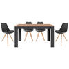 TISCHGRUPPE in Metall, Kunststoff, Holzwerkstoff Anthrazit, Eiche Artisan  - Eichefarben/Anthrazit, MODERN, Holzwerkstoff/Kunststoff - MID.YOU