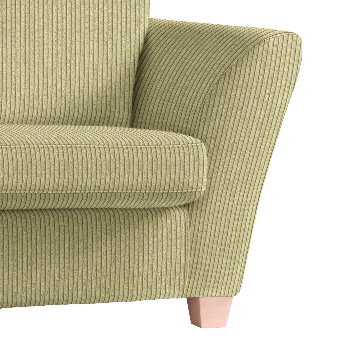2-SITS SOFFA i textil lime  - lime/naturfärgad, trä/textil (190/70-85/95cm) - MID.YOU