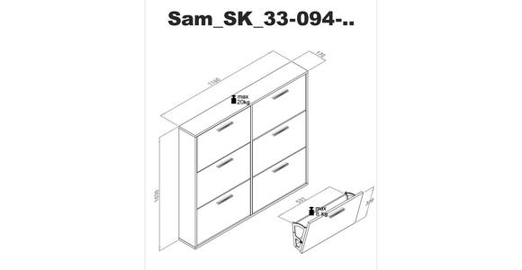 SCHUHKIPPER - Kaschmir/Schwarz, Design, Holzwerkstoff/Kunststoff (116/103/17cm) - Carryhome