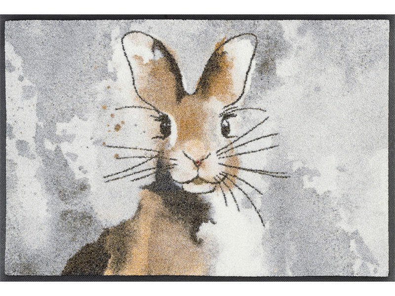 FUßMATTE 50/75 cm Hopps  - Beige/Grau, KONVENTIONELL, Kunststoff/Textil (50/75cm) - wash+dry