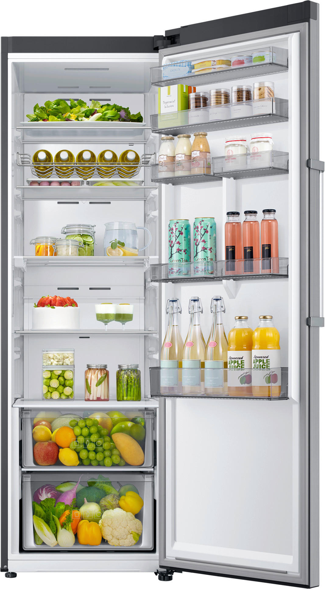 KÜHLSCHRANK 59,5/186/64,4 cm RR39C7BH6S9/EG  - Edelstahlfarben, Basics, Glas/Kunststoff (59,5/186/64,4cm) - Samsung