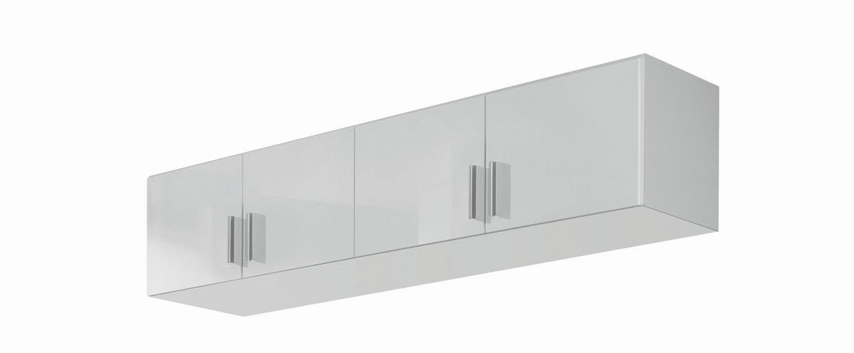 AUFSATZSCHRANK 181/39/54 cm   - Weiss Hochglanz/Weiss, Design, Holzwerkstoff/Kunststoff (181/39/54cm) - Carryhome