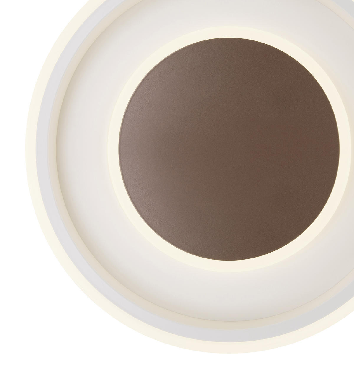 LED-DECKENLEUCHTE 50/9 cm   - Opal/Braun, KONVENTIONELL, Kunststoff/Metall (50/9cm) - Globo