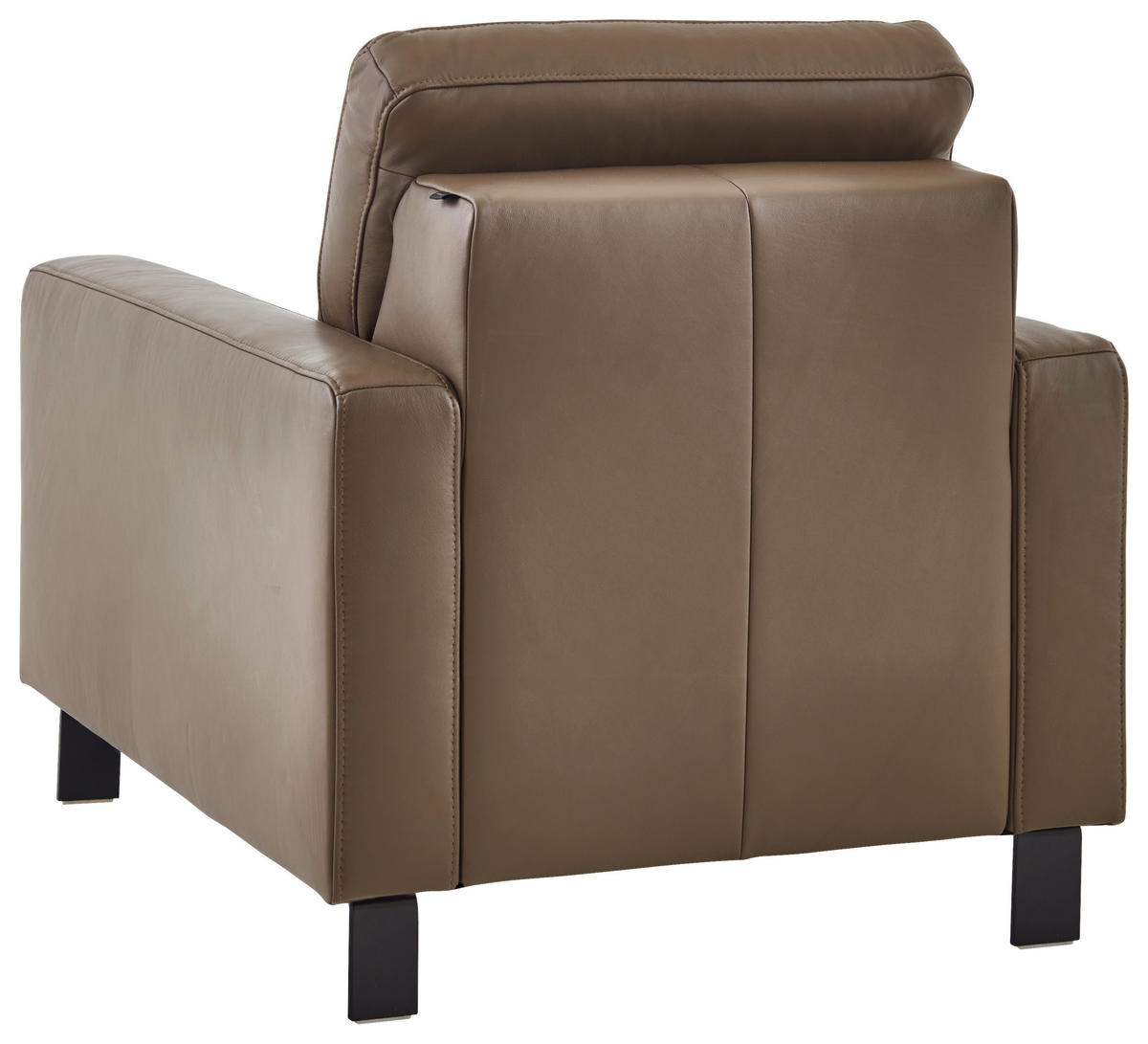 SESSEL Echtleder Braun  - Schwarz/Braun, Konventionell, Leder/Metall (86/82/99cm) - Dieter Knoll
