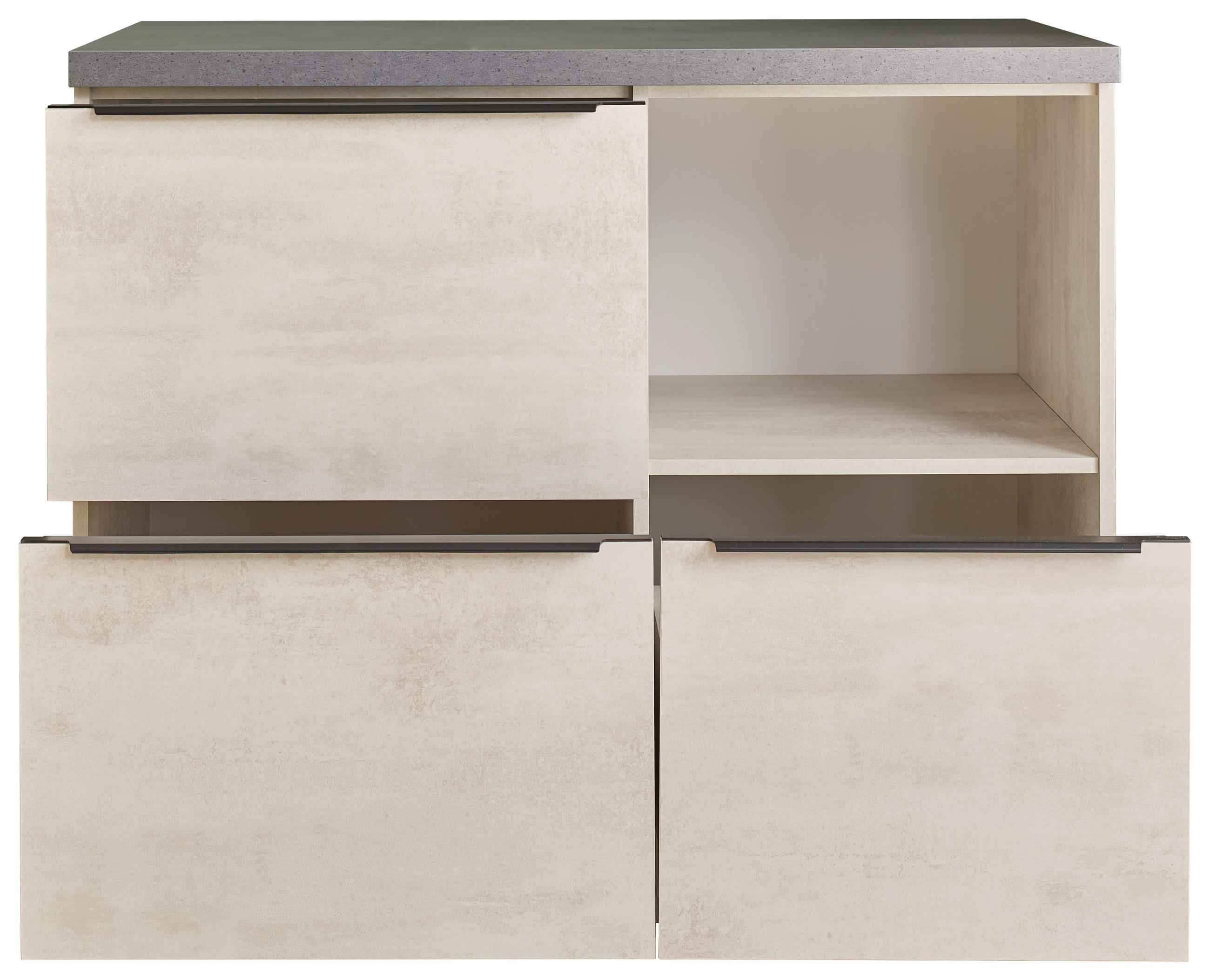 KÜCHENUNTERSCHRANK 110/94/60 cm  in Anthrazit, Weiß  - Anthrazit/Schwarz, Design, Holzwerkstoff/Kunststoff (110/94/60cm) - MID.YOU