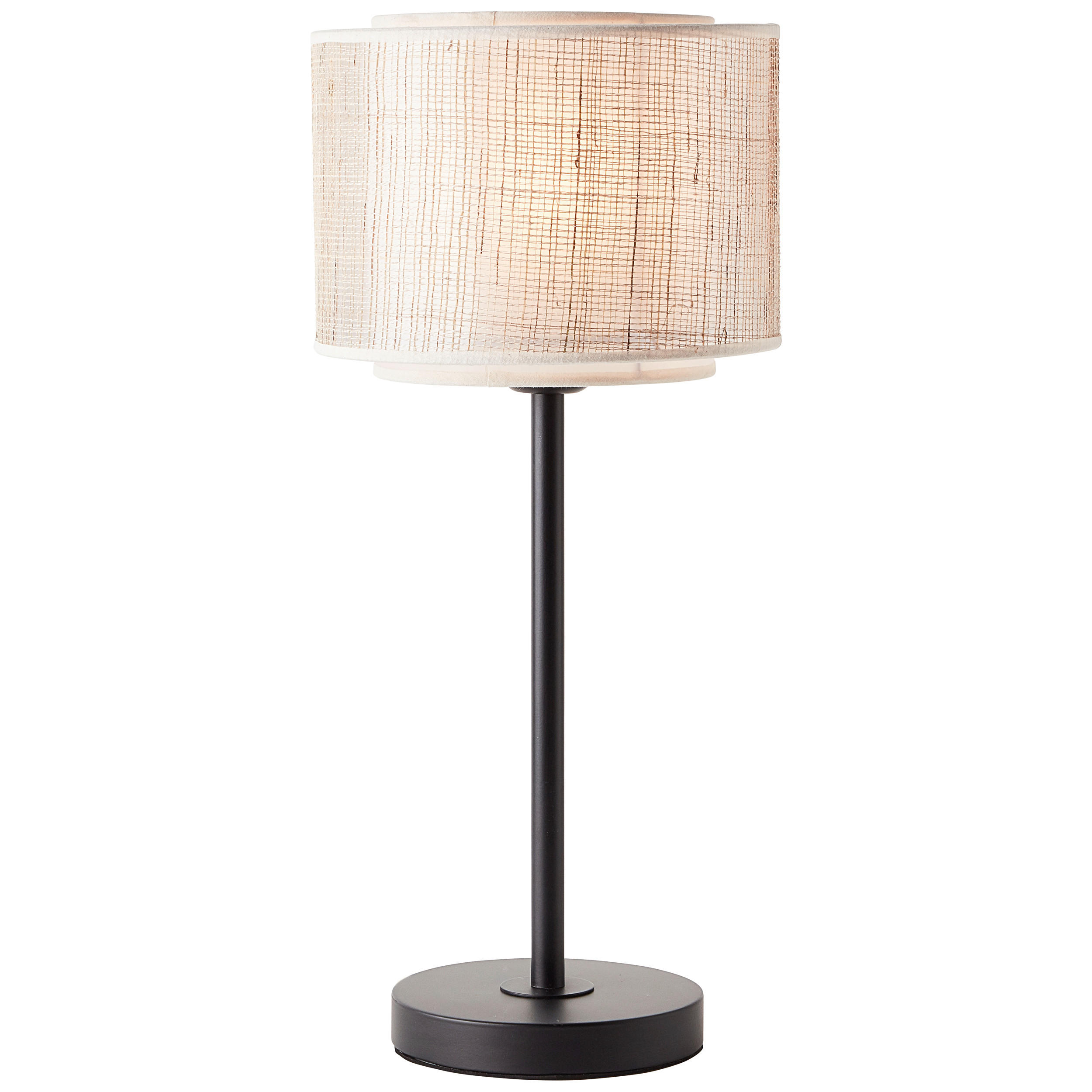 TISCHLEUCHTE 22/48 cm   - Beige/Schwarz, Basics, Papier/Textil (22/48cm) - Brilliant
