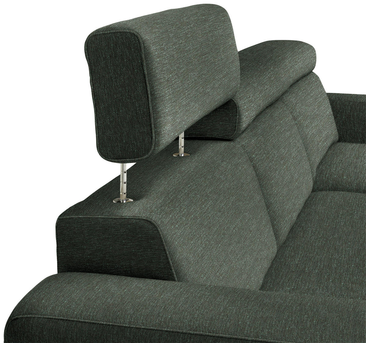 ECKSOFA  in Chenille Dunkelgrün  316/206 cm  - Dunkelgrün/Eichefarben, Design, Textil (316/206cm) - Sedda