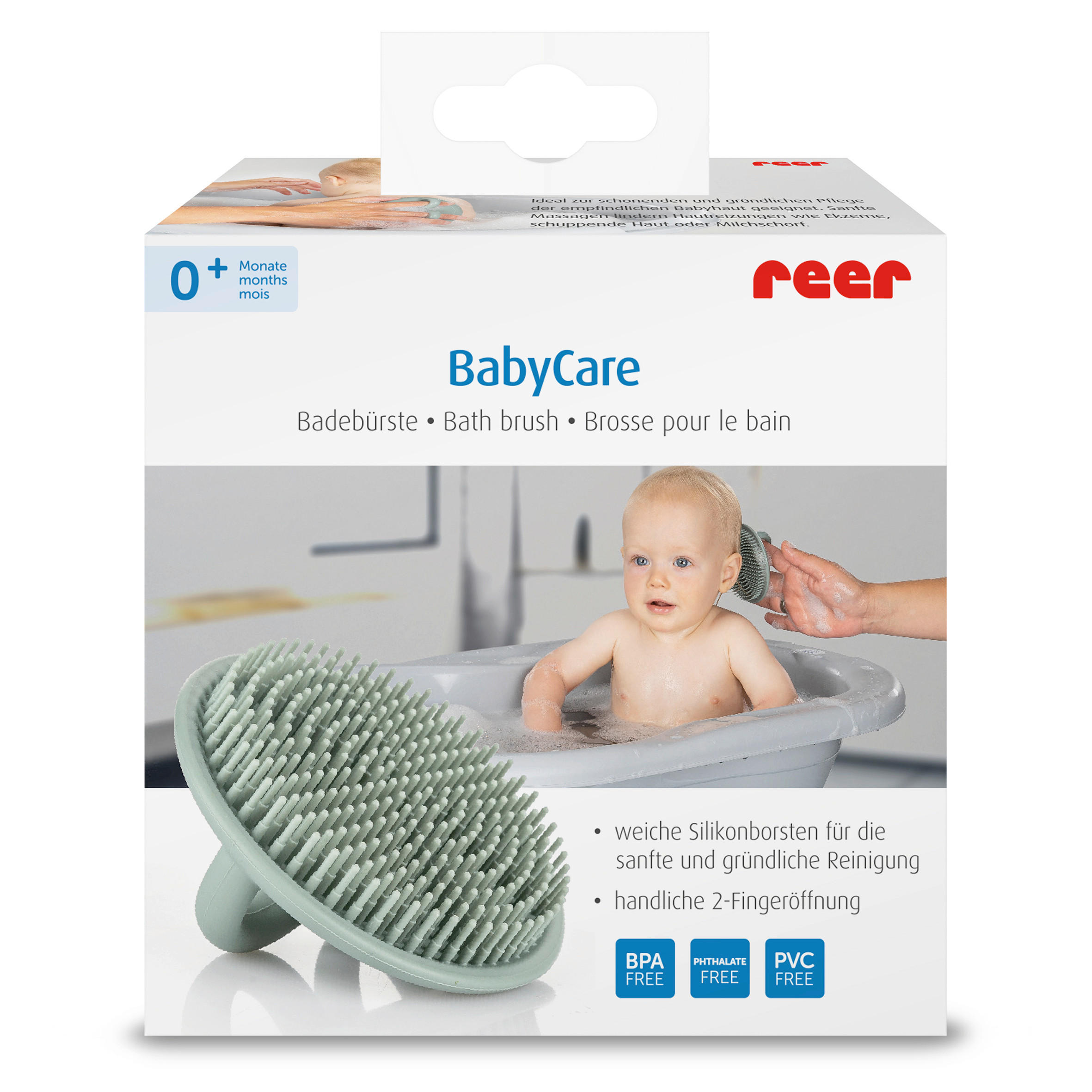 BABYBÜRSTE - Mintgrün, Basics, Kunststoff (9,4/3,8/8,4cm) - Reer