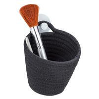 KORB  - Schwarz, Basics, Kunststoff/Textil (12,5/12/14,5cm) - Wenko