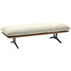 HOCKERBANK in Holz, Textil Creme  - Creme/Schwarz, Design, Holz/Textil (150/43/60cm) - Dieter Knoll
