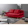 SCHLAFSOFA Armteil verstellbar Sorini  mit Stoffauswahl Mikrofaser Rot  - Chromfarben/Rot, Design, Textil (194/73/91cm) - Xora