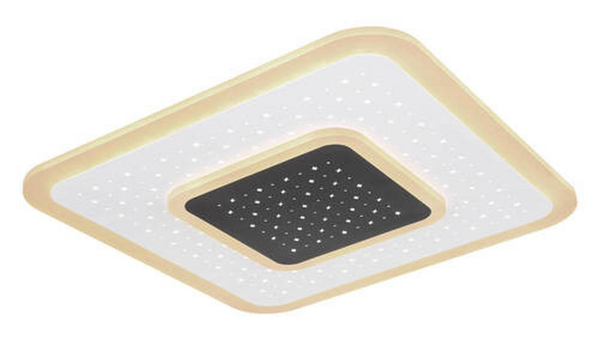 LED-TAKLAMPA 47 W 46/46/5,5 cm  - vit/opal, Design, metall/plast (46/46/5,5cm) - Globo