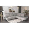 ECKSOFA Flachgewebe Hellgrau  - Hellgrau/Schwarz, Modern, Textil/Metall (302/270cm) - Sit & More